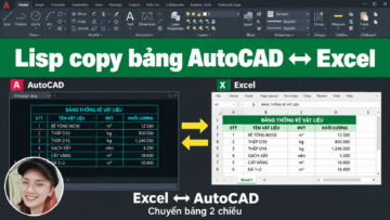 [D2X] Copy/ Chuyển bảng Autocad sang Exel & ngược lại
