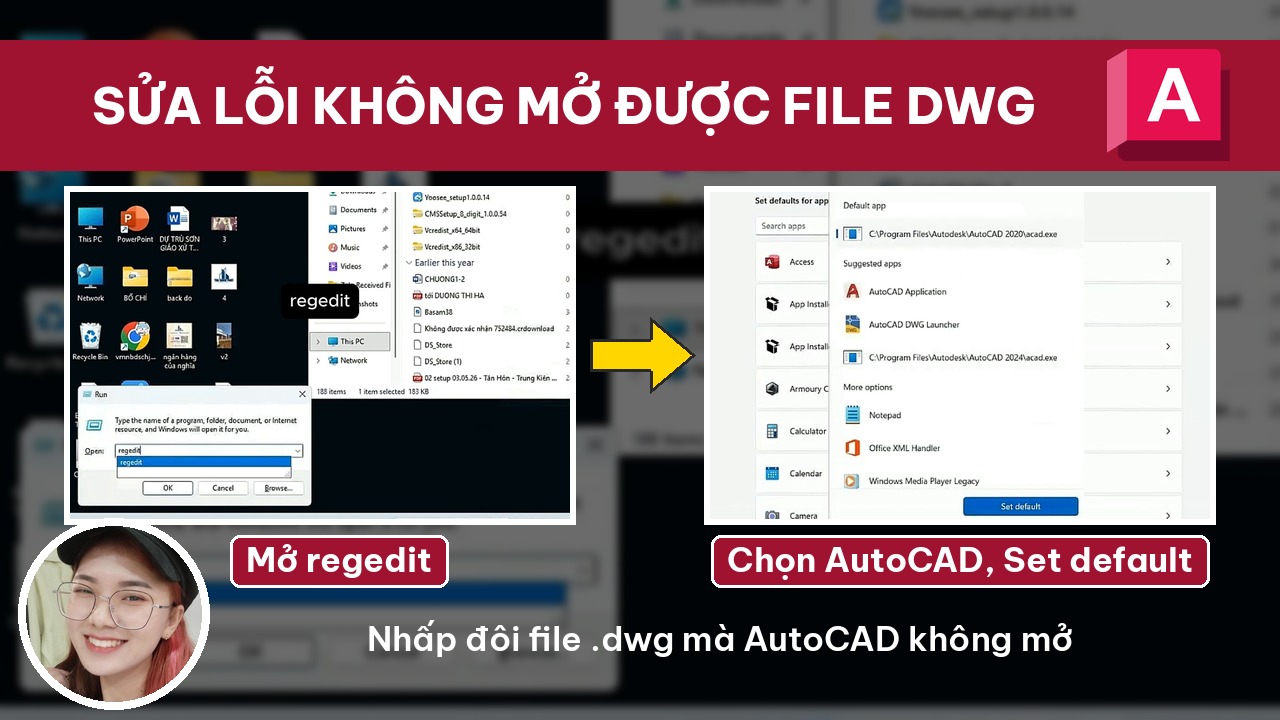 Ảnh bìa bài viết sửa lỗi nhấp đúp không mở được file DWG trong AutoCAD