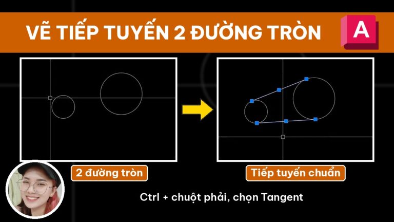 Ảnh bìa bài viết vẽ tiếp tuyến chung của 2 đường tròn trong AutoCAD