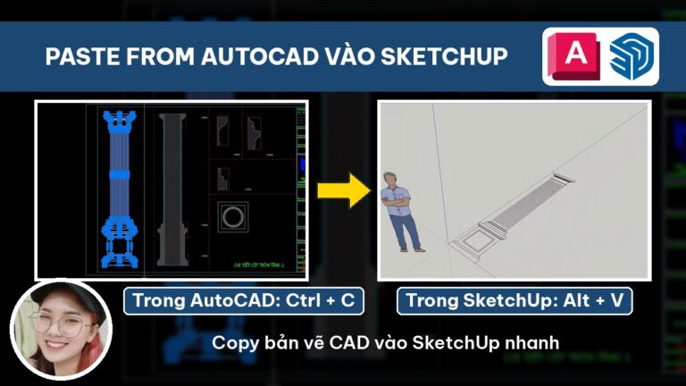 Ảnh bìa bài viết plugin Paste from AutoCAD dán bản vẽ CAD vào SketchUp