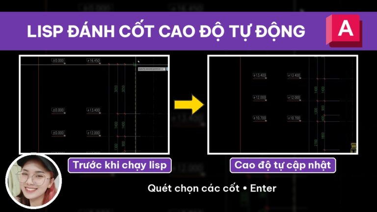 Ảnh bìa bài viết lisp đánh cốt cao độ tự động trong AutoCAD