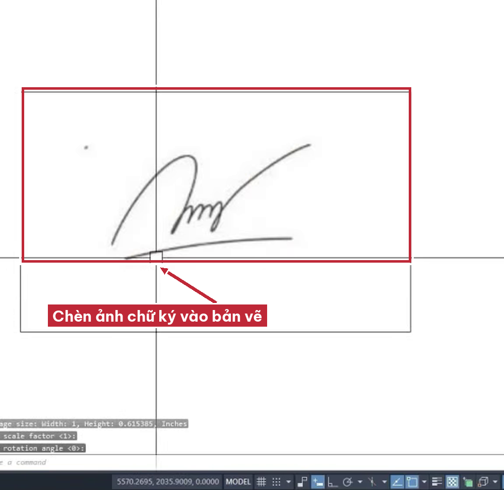 Chèn ảnh chữ ký vào bản vẽ AutoCAD