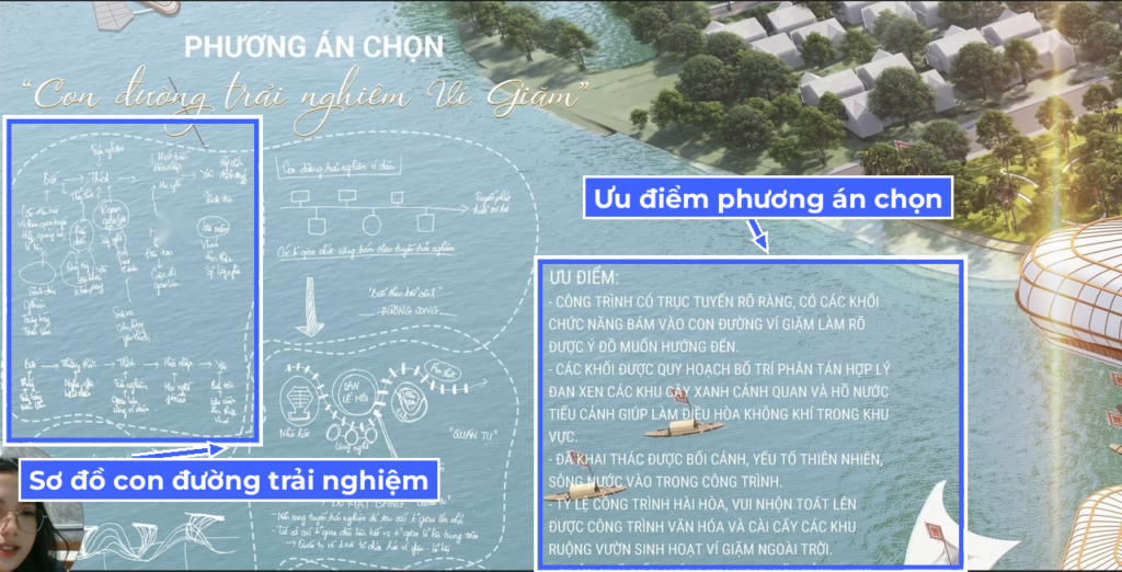 Ý tưởng con đường trải nghiệm Ví Giặm đồ án tốt nghiệp kiến trúc