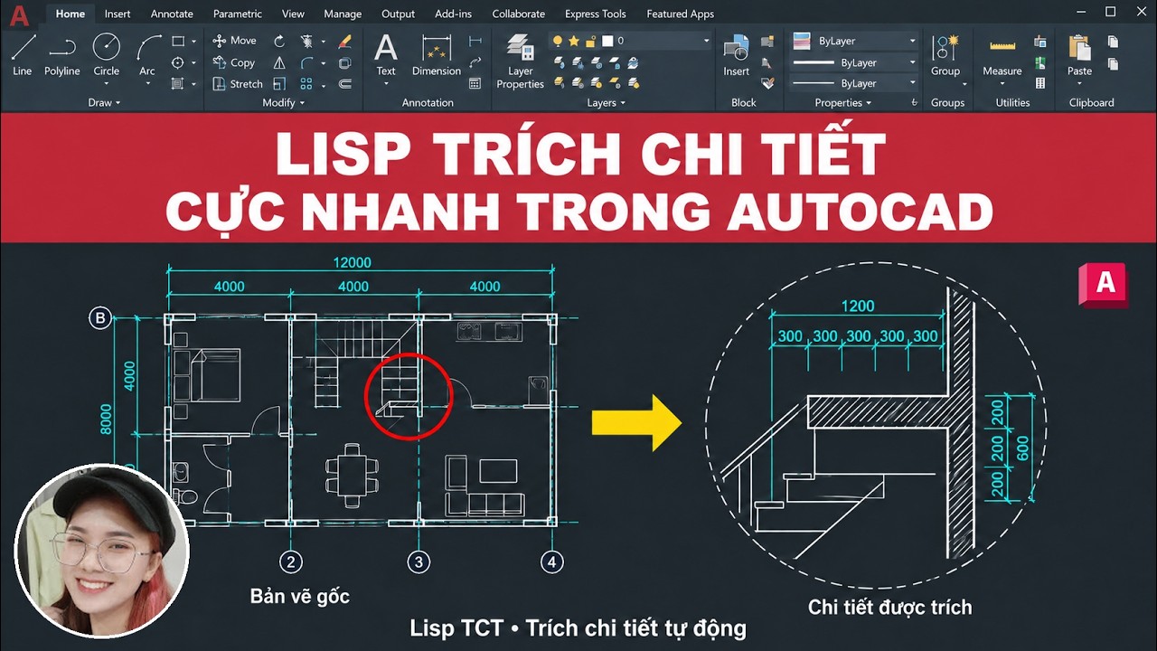 Lisp trích chi tiết TCT trong AutoCAD tách chi tiết nhanh