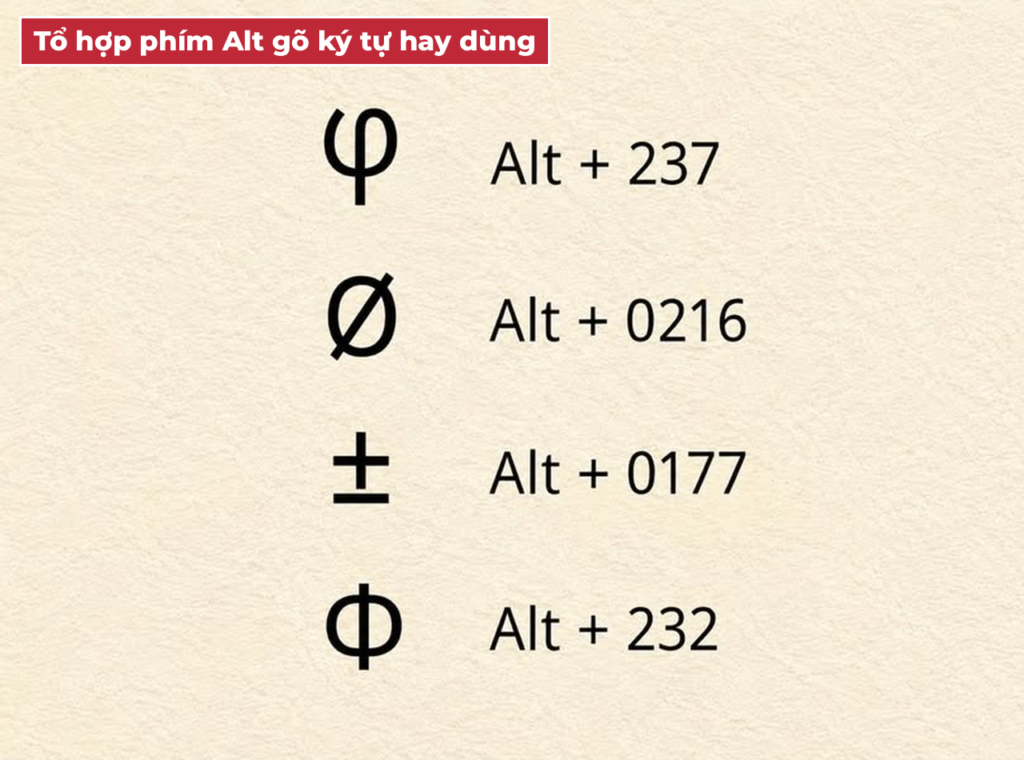 Phím tắt gõ ký tự phi đường kính cộng trừ trong AutoCAD bằng phím Alt